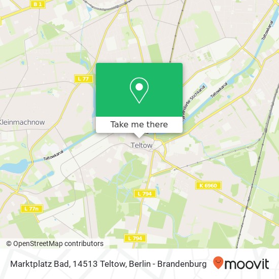 Карта Marktplatz Bad, 14513 Teltow