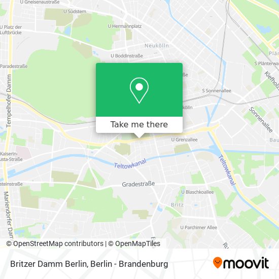 Карта Britzer Damm Berlin