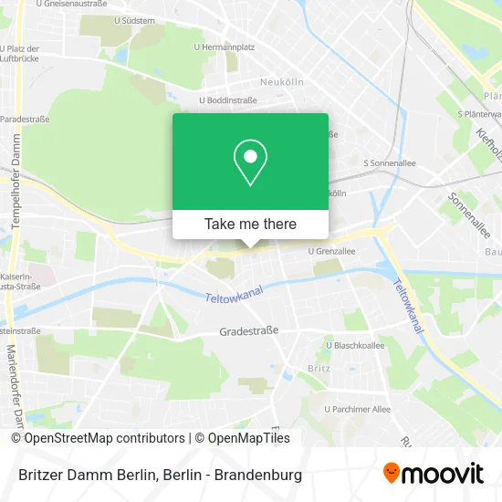 Карта Britzer Damm Berlin