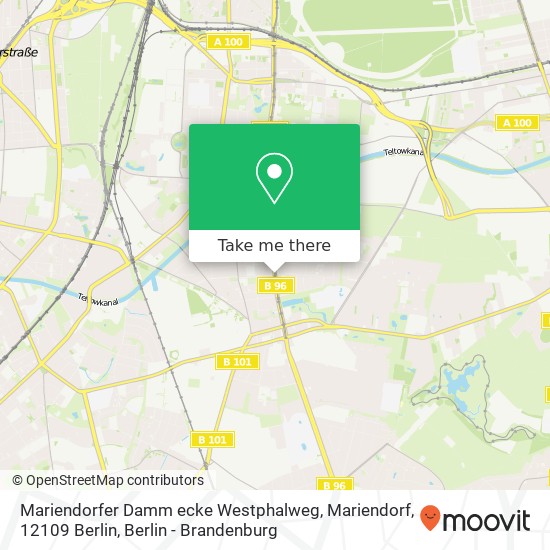 Mariendorfer Damm ecke Westphalweg, Mariendorf, 12109 Berlin map