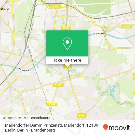 Mariendorfer Damm Prinzenstr, Mariendorf, 12109 Berlin map