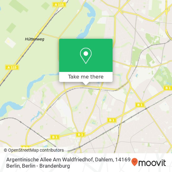 Argentinische Allee Am Waldfriedhof, Dahlem, 14169 Berlin map