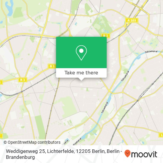 Weddigenweg 25, Lichterfelde, 12205 Berlin map