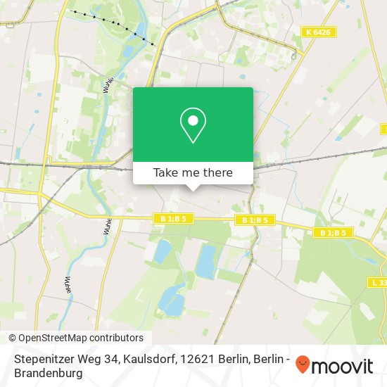 Карта Stepenitzer Weg 34, Kaulsdorf, 12621 Berlin