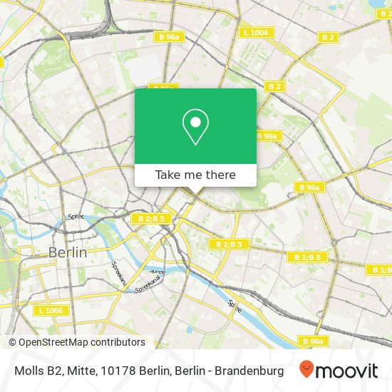 Карта Molls B2, Mitte, 10178 Berlin