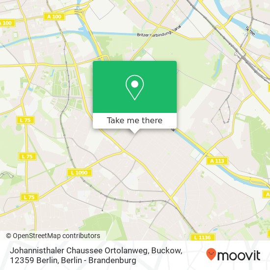 Johannisthaler Chaussee Ortolanweg, Buckow, 12359 Berlin map