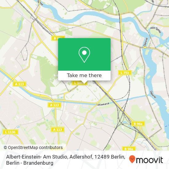 Albert-Einstein- Am Studio, Adlershof, 12489 Berlin map