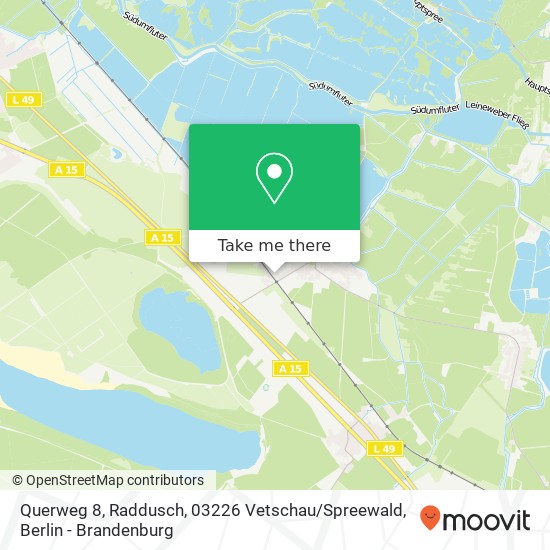 Querweg 8, Raddusch, 03226 Vetschau / Spreewald map