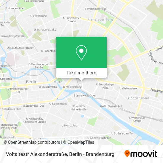 Карта Voltairestr Alexanderstraße