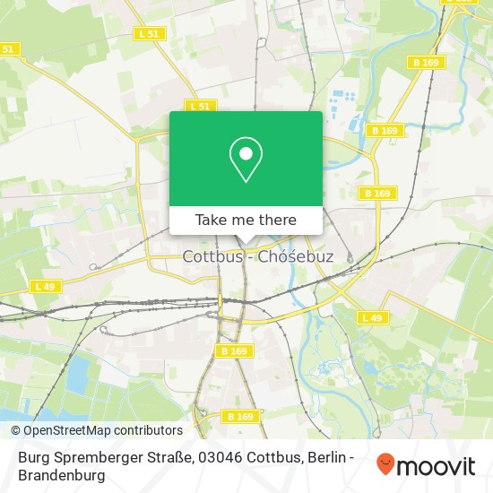 Карта Burg Spremberger Straße, 03046 Cottbus