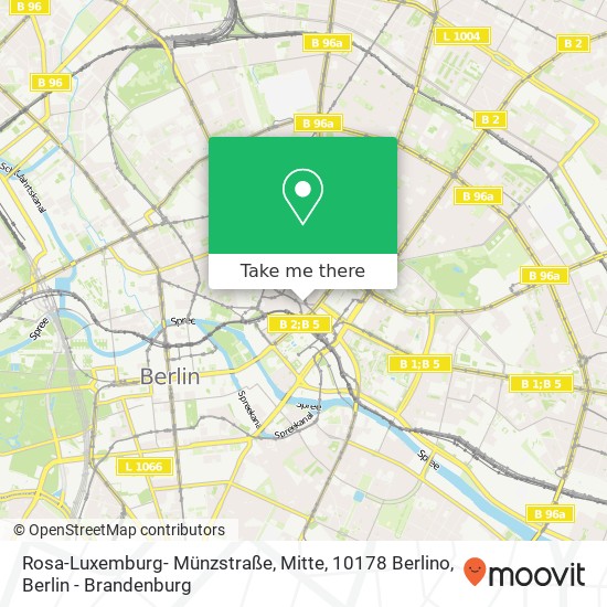 Карта Rosa-Luxemburg- Münzstraße, Mitte, 10178 Berlino