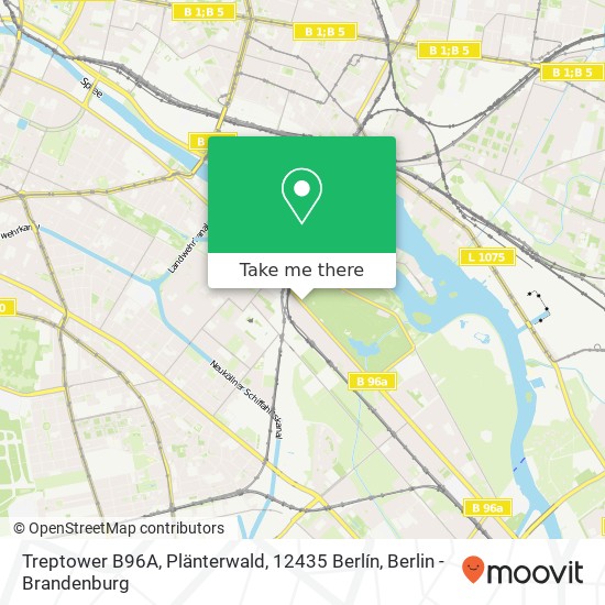 Treptower B96A, Plänterwald, 12435 Berlín map