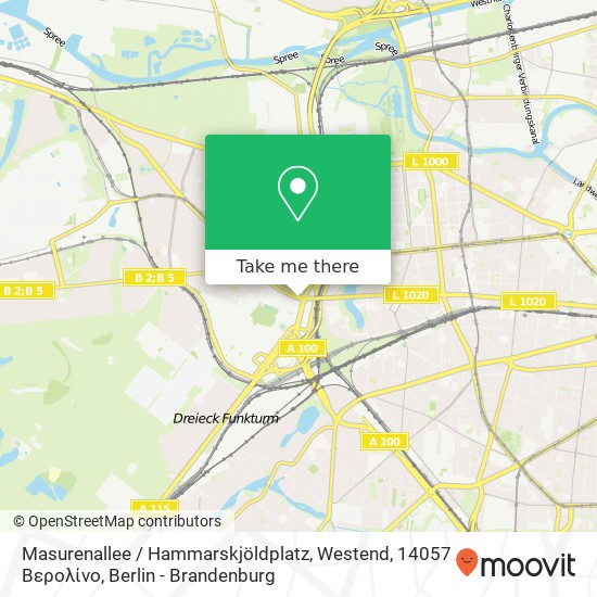 Карта Masurenallee / Hammarskjöldplatz, Westend, 14057 Βερολίνο