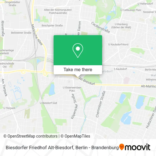 Карта Biesdorfer Friedhof Alt-Biesdorf