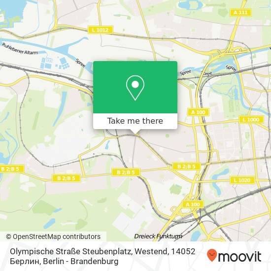 Карта Olympische Straße Steubenplatz, Westend, 14052 Берлин