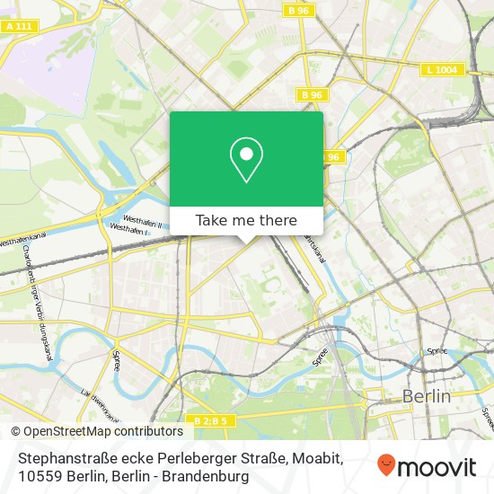 Stephanstraße ecke Perleberger Straße, Moabit, 10559 Berlin map