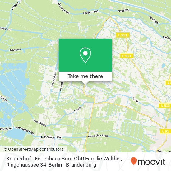 Карта Kauperhof - Ferienhaus Burg GbR Familie Walther, Ringchaussee 34