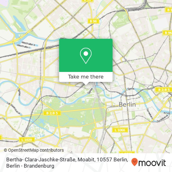Карта Bertha- Clara-Jaschke-Straße, Moabit, 10557 Berlin