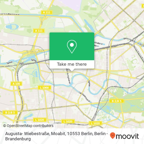 Карта Augusta- Wiebestraße, Moabit, 10553 Berlin