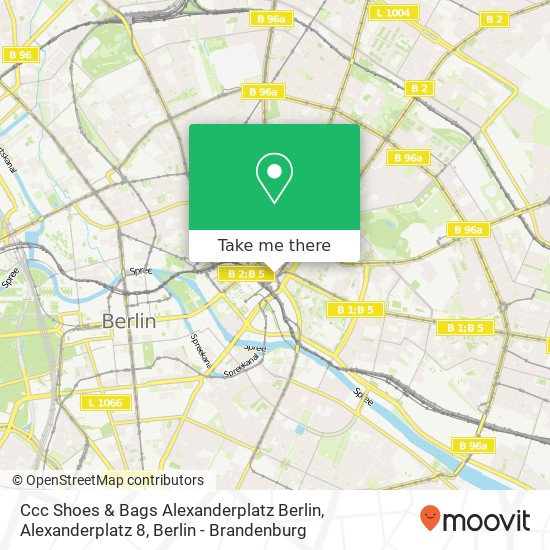 Карта Ccc Shoes & Bags Alexanderplatz Berlin, Alexanderplatz 8