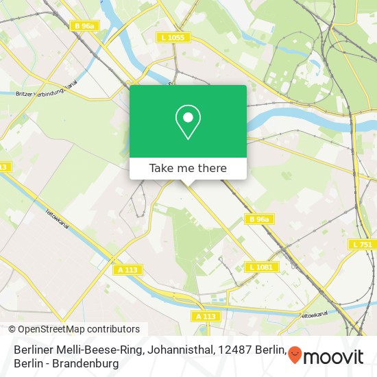 Berliner Melli-Beese-Ring, Johannisthal, 12487 Berlin map