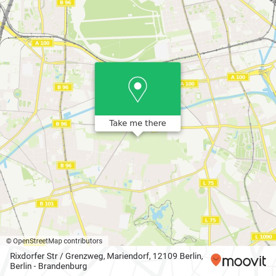 Rixdorfer Str / Grenzweg, Mariendorf, 12109 Berlin map