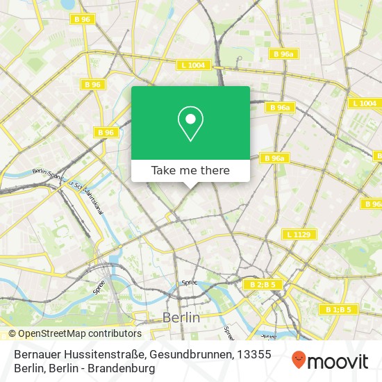 Bernauer Hussitenstraße, Gesundbrunnen, 13355 Berlin map