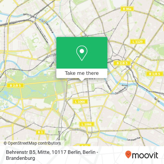 Карта Behrenstr B5, Mitte, 10117 Berlin