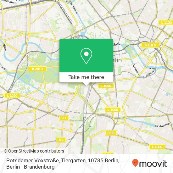 Карта Potsdamer Voxstraße, Tiergarten, 10785 Berlin