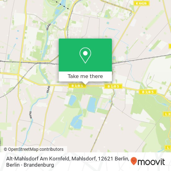 Alt-Mahlsdorf Am Kornfeld, Mahlsdorf, 12621 Berlin map