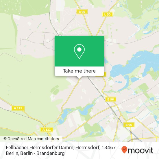 Fellbacher Hermsdorfer Damm, Hermsdorf, 13467 Berlin map