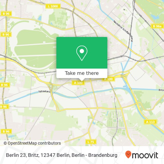 Карта Berlin 23, Britz, 12347 Berlin