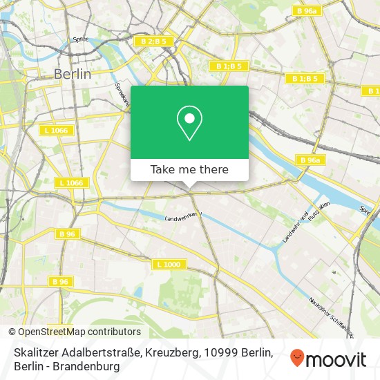 Skalitzer Adalbertstraße, Kreuzberg, 10999 Berlin map