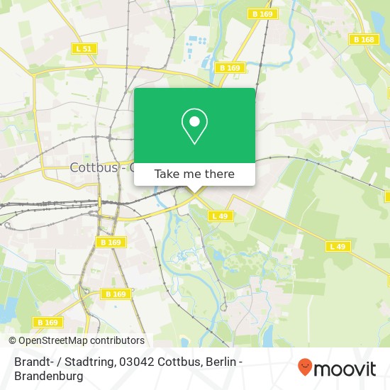 Brandt- / Stadtring, 03042 Cottbus map