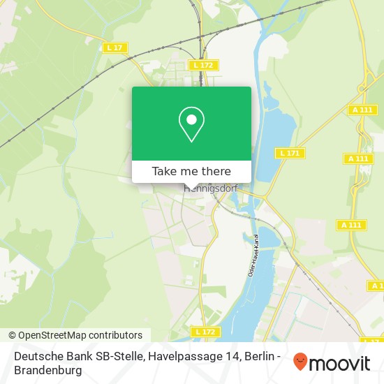 Deutsche Bank SB-Stelle, Havelpassage 14 map