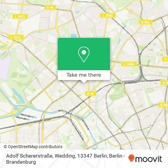 Карта Adolf Schererstraße, Wedding, 13347 Berlin