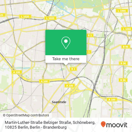 Martin-Luther-Straße Belziger Straße, Schöneberg, 10825 Berlin map