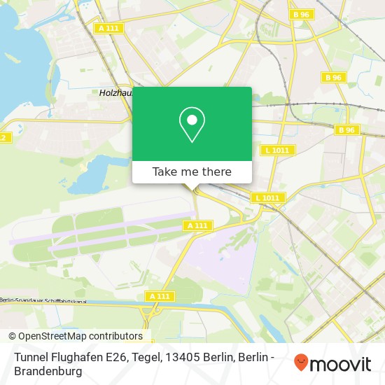 Tunnel Flughafen E26, Tegel, 13405 Berlin map