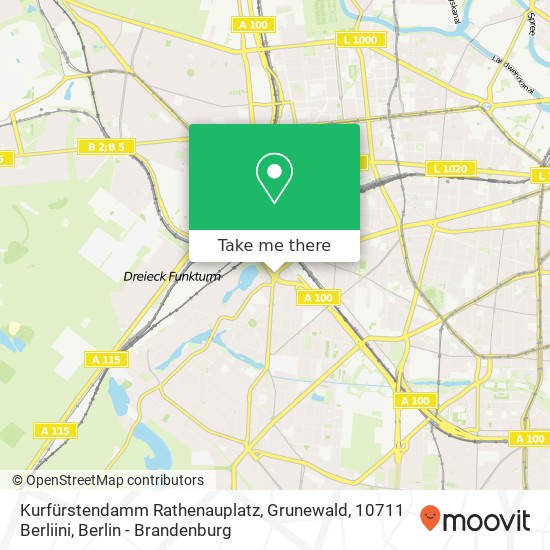 Карта Kurfürstendamm Rathenauplatz, Grunewald, 10711 Berliini