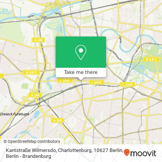 Карта Kantstraße Wilmersdo, Charlottenburg, 10627 Berlin