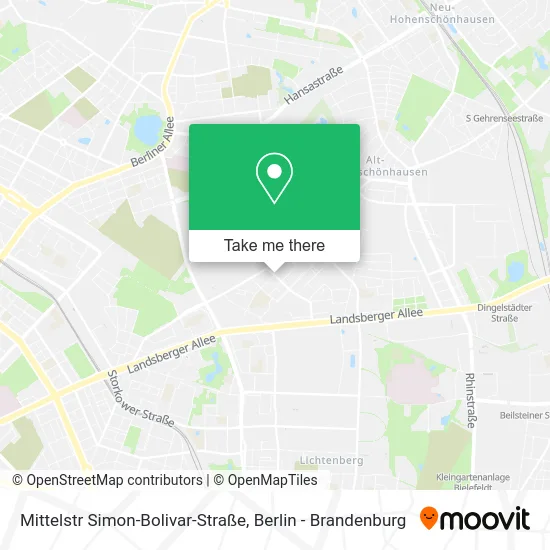 Карта Mittelstr Simon-Bolivar-Straße