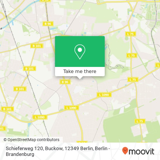 Schieferweg 120, Buckow, 12349 Berlin map