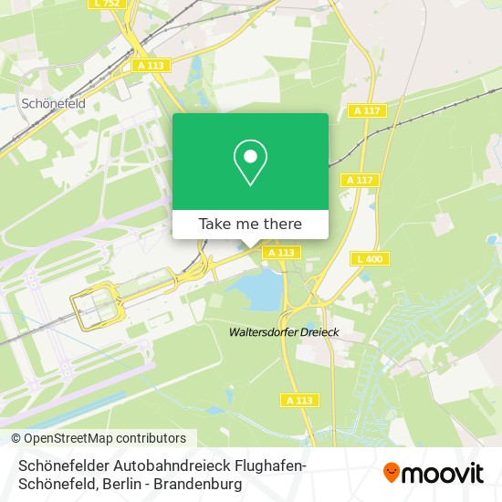 Карта Schönefelder Autobahndreieck Flughafen-Schönefeld