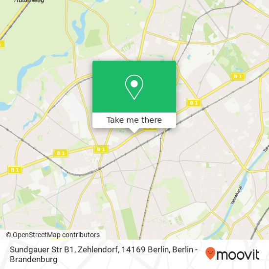 Карта Sundgauer Str B1, Zehlendorf, 14169 Berlin