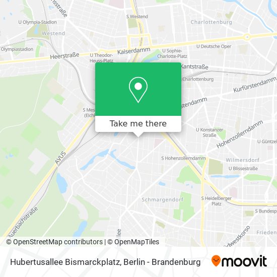 Hubertusallee Bismarckplatz map