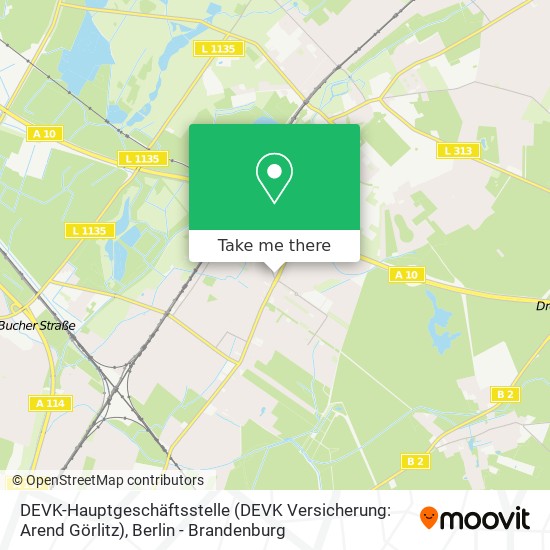 Карта DEVK-Hauptgeschäftsstelle (DEVK Versicherung: Arend Görlitz)