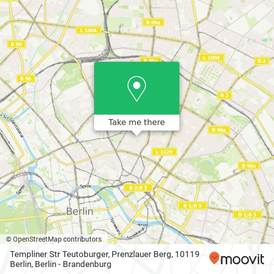 Templiner Str Teutoburger, Prenzlauer Berg, 10119 Berlin map