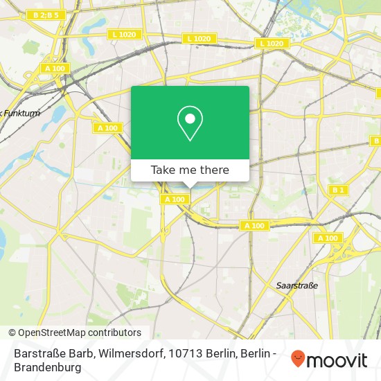 Карта Barstraße Barb, Wilmersdorf, 10713 Berlin