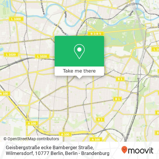 Geisbergstraße ecke Bamberger Straße, Wilmersdorf, 10777 Berlin map