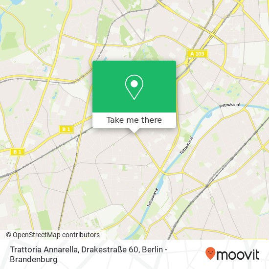 Карта Trattoria Annarella, Drakestraße 60